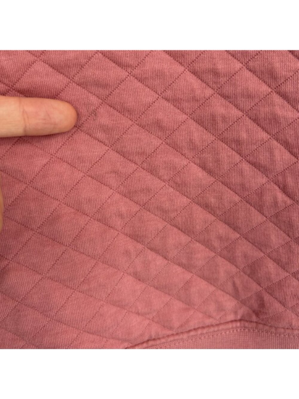 L.L. Bean Women Quilted Quarter-Zip Pullover M Pink Fleece Lined Outdoor Camping - Picture 9 of 12